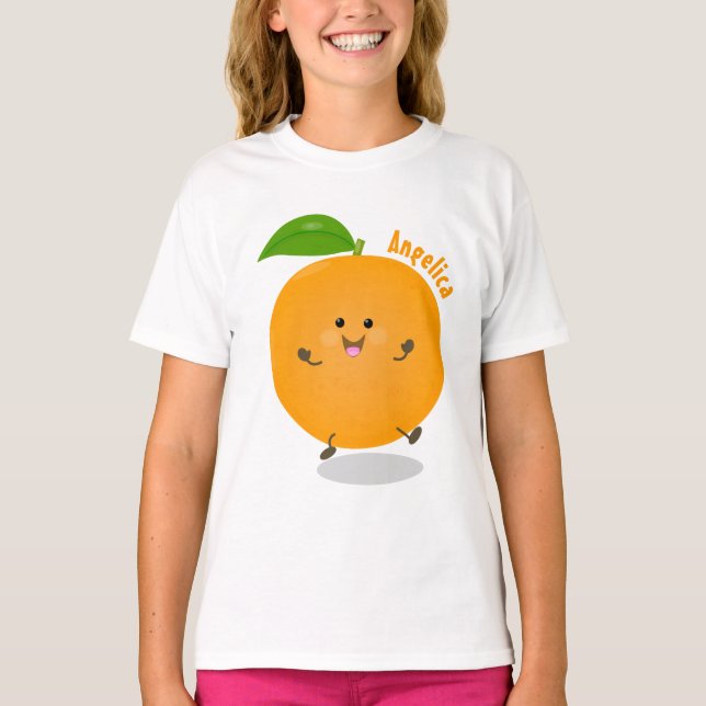 Cute dans orange citrus t shirt (Framsida)