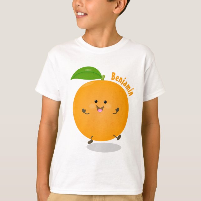 Cute dans orange citrus t shirt (Framsida)