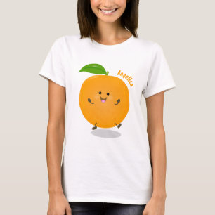 Cute dans orange citrus t shirt