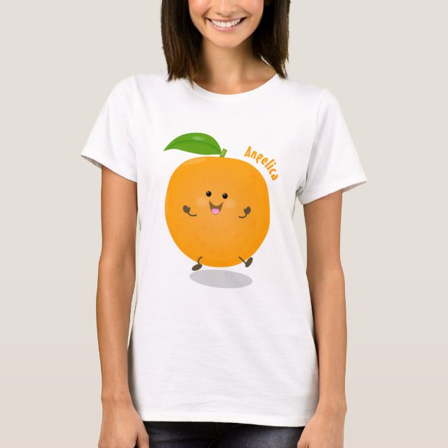 Cute dans orange citrus t shirt (Framsida)