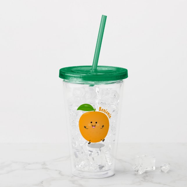 Cute dans orange citrus take away mugg (Baksida Ice)
