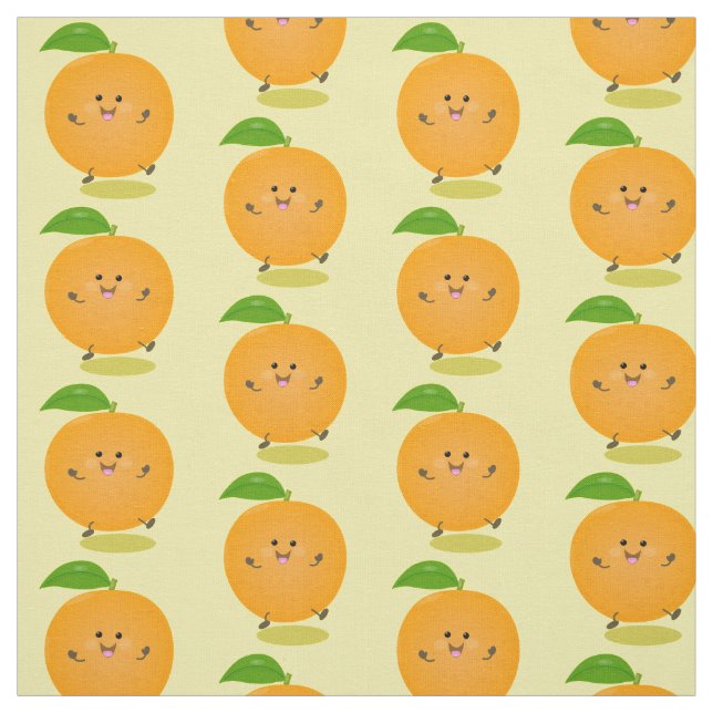 Cute dans orange citrus tyg (Provkarta)