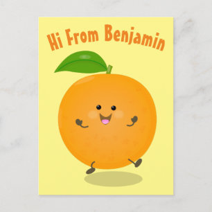 Cute dans orange citrus vykort