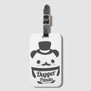 Cute Dapper Panda Wearing Top hat Bagagebricka