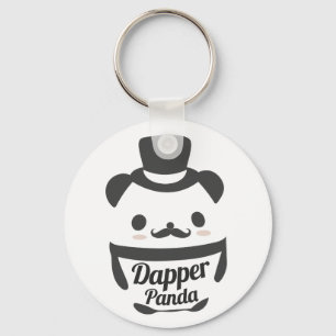 Cute Dapper Panda Wearing Top hat Nyckelring