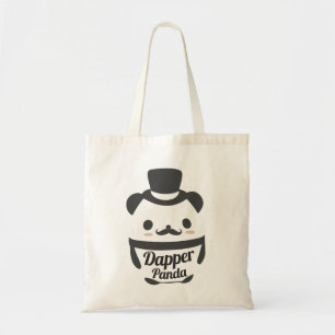 Cute Dapper Panda Wearing Top hat Tygkasse