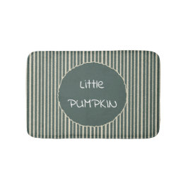 Cute Dark Green Stripes Bath Mat Badrumsmatta