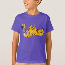 Cute Dash Tecknad Cheetah Children T-Shirt
