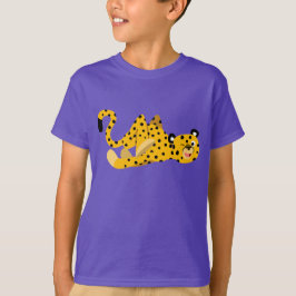 Cute Dash Tecknad Cheetah Children T-Shirt