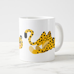Cute Dash Tecknad Cheetah Jumbo Mugg