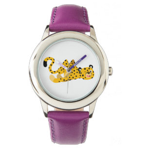 Cute Dash Tecknad Cheetah Watch Armbandsur