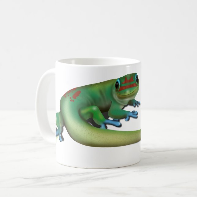 Cute Day Gecko (... du pratar med mig? Titta tillb Kaffemugg (Framsida vänster)