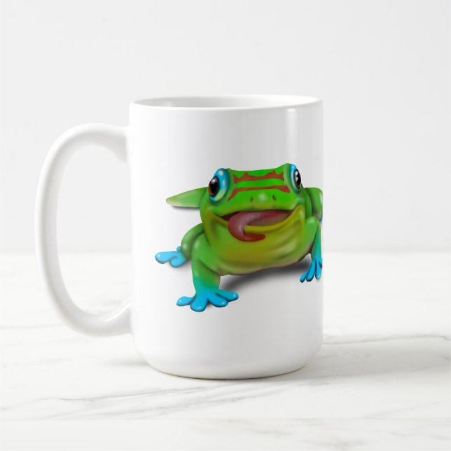 Cute DAY GECKO Kaffemugg (Vänster)