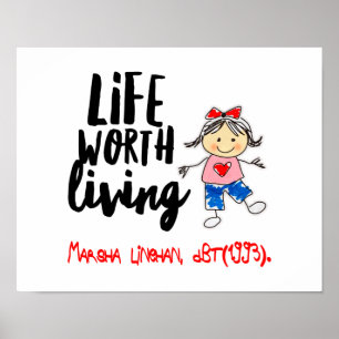 Cute DBT Linehan Life Worldwide Living BPD-terapi Poster