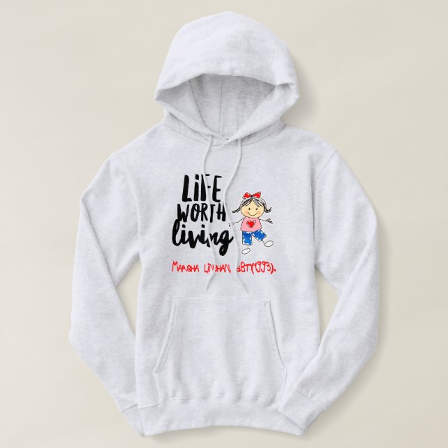 Cute DBT Linehan Life Worldwide Living| BPD-terapi T Shirt (Design framsida)