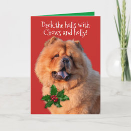 Cute Deck med valar och Holly jul Helgkort