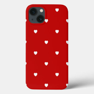 Cute Deep Red Valentine Day Heart Mönster