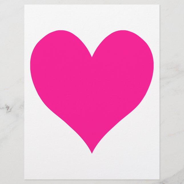 Cute Deep Rosa Heart (Framsida)