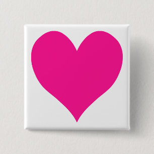 Cute Deep Rosa Heart Knapp