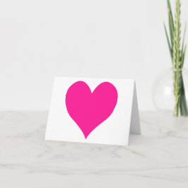 Cute Deep Rosa Heart Kort
