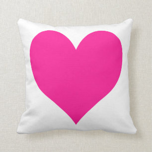 Cute Deep Rosa Heart Kudde