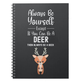 Cute Deer Lover Gifts Animals Wildlife Funny Humor Anteckningsbok
