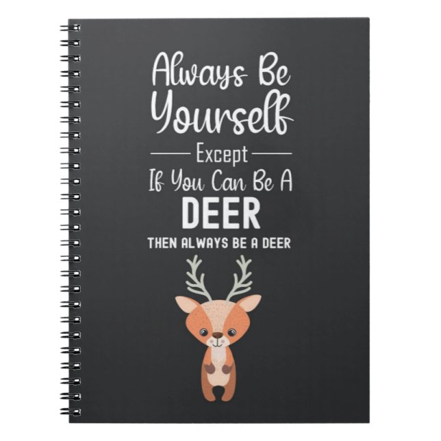 Cute Deer Lover Gifts Animals Wildlife Funny Humor Anteckningsbok (Framsidan)