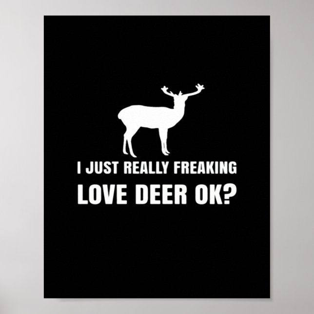 Cute Deer Lover Trendy Modern Aesthetic  Poster (Framsidan)