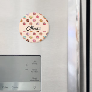 Cute dekorativa donationer på rosa magnet