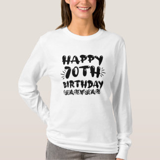 Cute dekorative lycklig 70-årsdagen, 70:e årsdagen t shirt