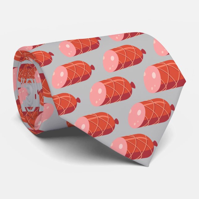 Cute deli salami tippad mat från mönster slips (Rullad)