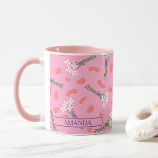 Cute delikat daisy, liten bukett mönster mugg