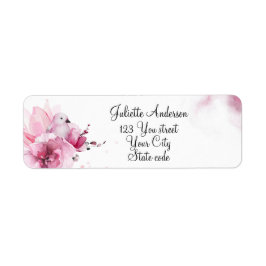 Cute delikata blommor Retur Adressetikett Returadress Etikett