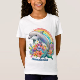 Cute-delphin add namn t shirt