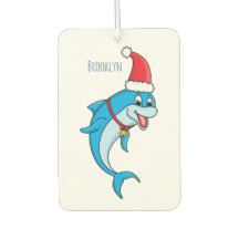 Cute delphin med Santa hat-tecknad