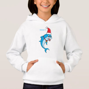 Cute delphin med Santa hat-tecknad T Shirt