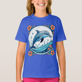 Cute Delphins som hoppar i havet T-Shirt