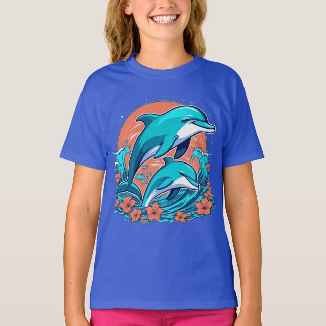 Cute Delphins T-Shirt (Framsida)