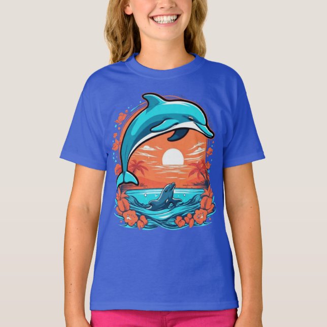 Cute Delphins T-Shirt (Framsida)