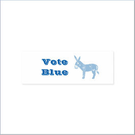 Cute Democratic Donkey & Hearts VOTE BLUE Självfärgande Stämpel