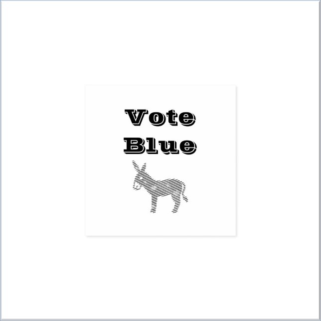 Cute Democratic Donkey & Hearts VOTE BLUE Stämpel (Skapare uppladdad)
