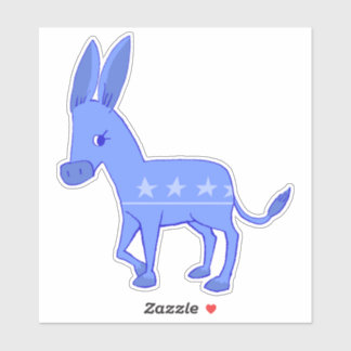 Cute Democratic Party Donkey Sticker Klistermärken