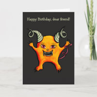 Cute Demon Character Birthday