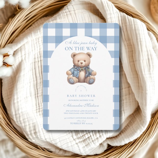 Cute Denim Baby Shower Inbjudningar (Skapare uppladdad)
