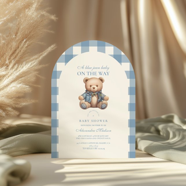 Cute Denim Baby Shower Inbjudningar (Skapare uppladdad)