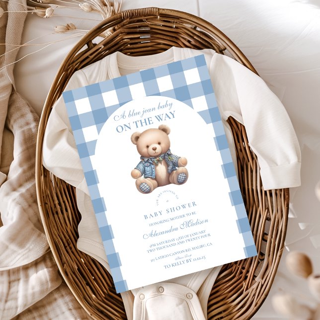 Cute Denim Baby Shower Inbjudningar (Skapare uppladdad)
