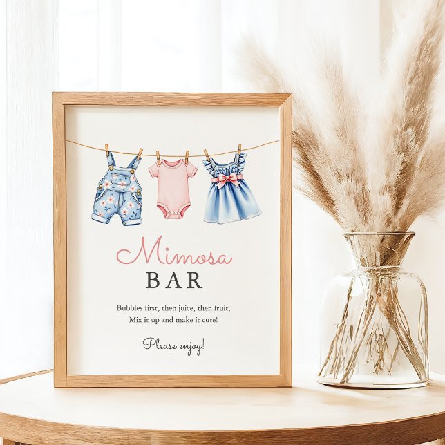 Cute Denim Blue Jean Girl Mimosa Pub Poster (Skapare uppladdad)