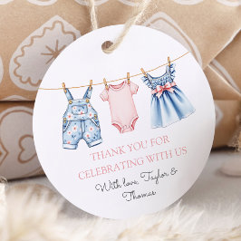 Cute Denim Blue Jean Girl Tack Gåvor Etiketter