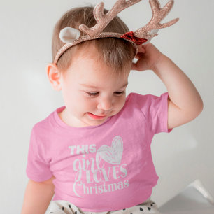 Cute Denna lilla Kärlek jultypografi T Shirt