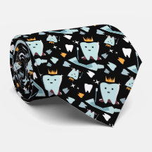 Cute Dentist Dental Hygienist Tooth Mönster Black